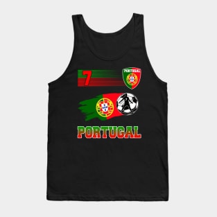 Portugal 7 Soocer Jersey Portugal Football Fan Soccer 2022 Tank Top